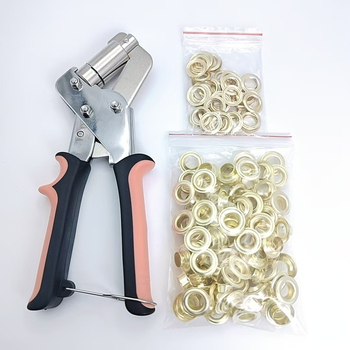 Χειροκίνητο σετ για οπές κουμπιών με σιδερένιο εργαλείο οπών — φορητό πενσά και μηχανή πρέσας οπών, κατάλληλο για δικτυώσεις, σκηνές, καπέλα, μπουφάν, τσάντες και κουρτίνες