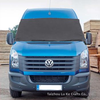 Acoperire parbriz RV din material nylon cu strat PVC, model în carouri, montaj încorporat, imprimare logo disponibil