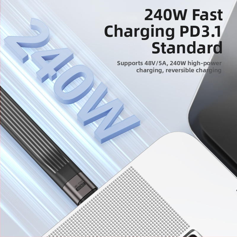 USB-C кабел PD 240W, 40Gbps пренос на данни, 8K видео поддръжка