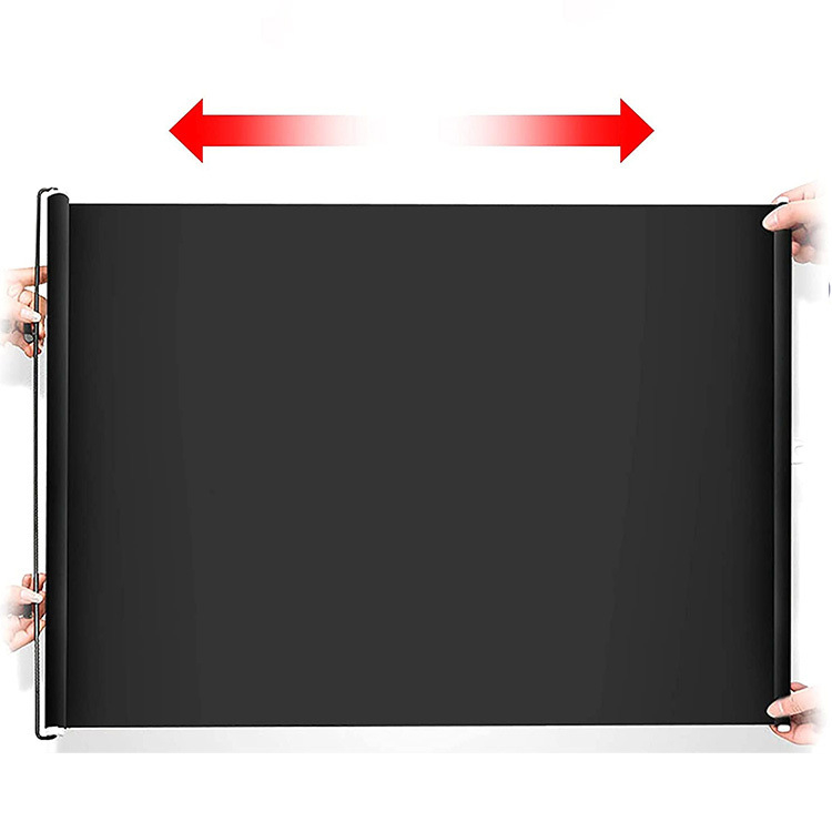 Parasolar auto din PET cu rolă retractabilă, montaj cu ventuze, imprimare logo, procesare personalizabilă