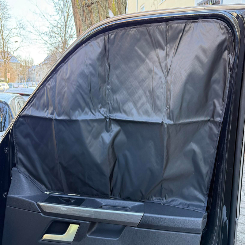 Слънцезащитна щора за RV Fiat Ducato, комплект от 3 части, преден панел + сгъваеми странични щитове, магнитна, лесна за сглобяване