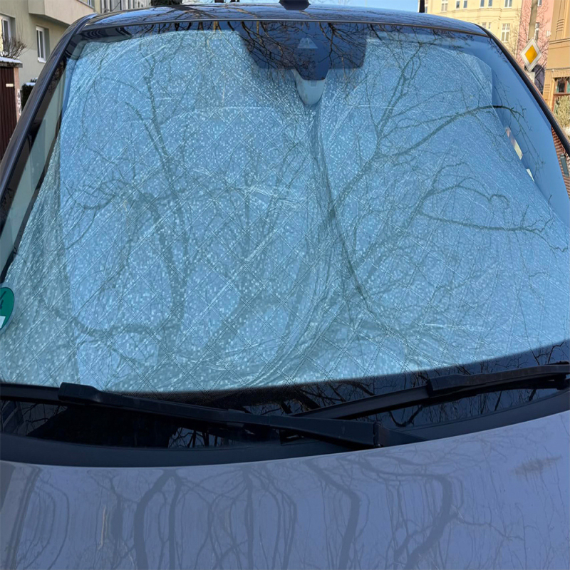 Слънцезащитна щора за RV Fiat Ducato, комплект от 3 части, преден панел + сгъваеми странични щитове, магнитна, лесна за сглобяване