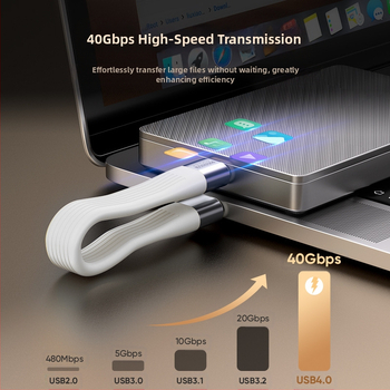 USB-C кабел PD240W с бързо зареждане, USB-C интерфейс, с един конектор, алуминиева сплав + TPE + FPC