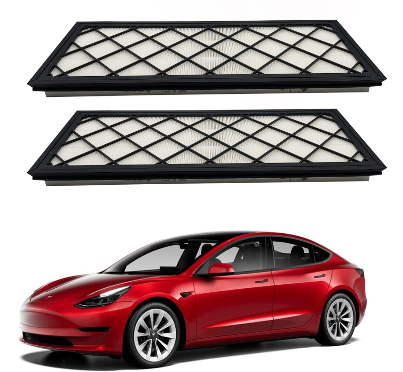 Berank išorinis HEPA filtras su anglies audiniu Tesla Model Y (2020–2023) Viršutinės ir apatinės įėjimo grotelės