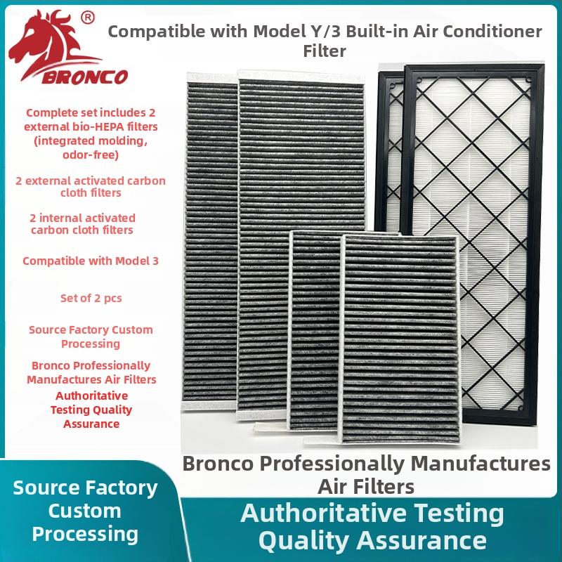 Berank išorinis HEPA filtras su anglies audiniu Tesla Model Y (2020–2023) Viršutinės ir apatinės įėjimo grotelės