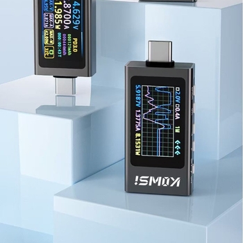 Δοκιμαστής Type-C X1, αλουμινένιο σώμα, μέτρηση τάσης, ρεύματος και ισχύος