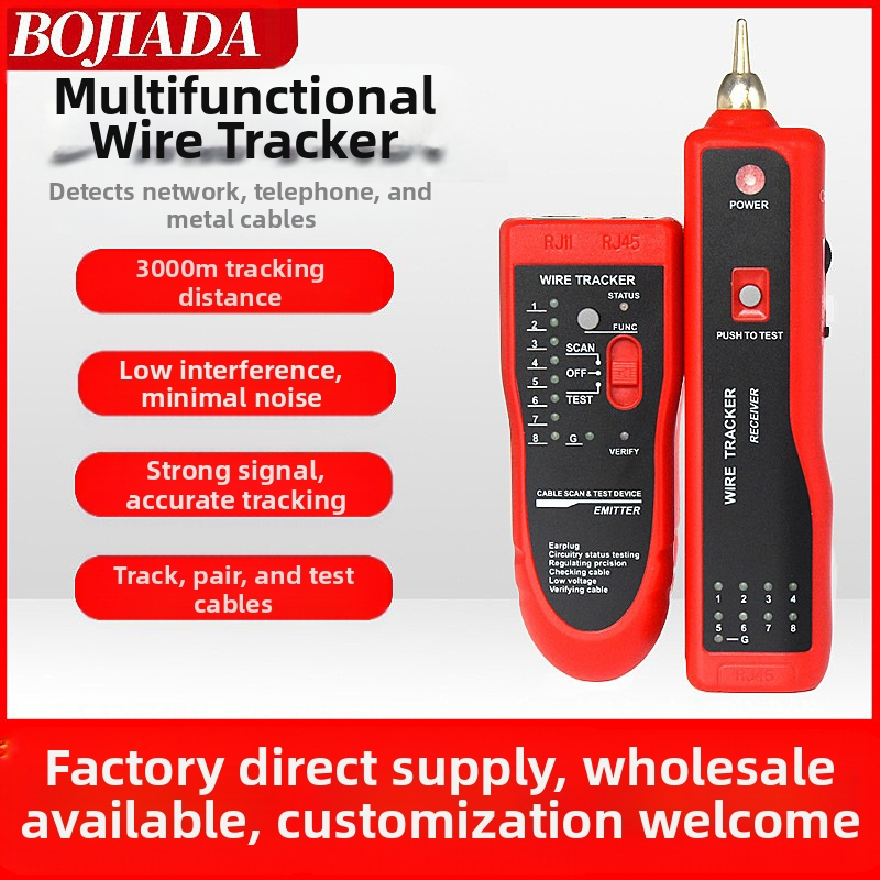 Мрежов тест инструмент за откриване на линии (Модел BJ-2106; Функция: търсене и подравняване на линии; Тегло: 350 г; Гаранция: 1 година)