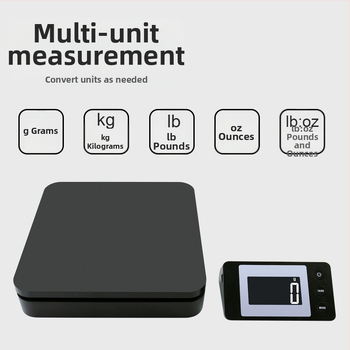 G03 modell, 50 kg kapacitású elektronikus csomagsúly platform, elektronikus mérés, tápegység 3A, magáncímkézés támogatott