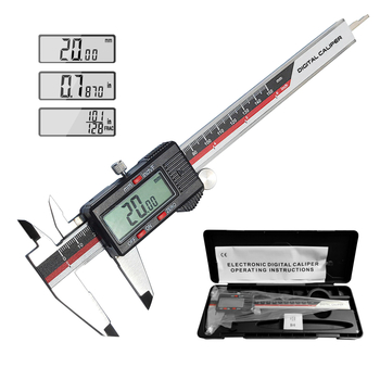 Ψηφιακό μετρητικό εργαλείο από ανοξείδωτο ατσάλι, εύρος 0-150 mm, ακριβής μέτρηση