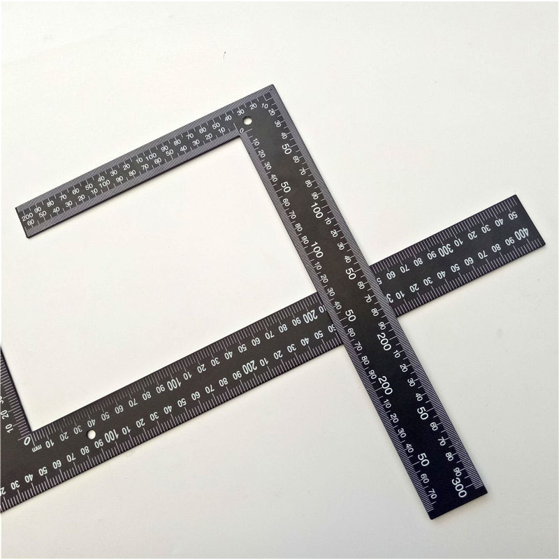 Ορθογώνιος χάρακας, Ανοξείδωτο ατσάλι, 400×600 mm, Διαβάθμιση 0,1, Ακρίβεια μέτρησης 0,1, Μοντέλο 001