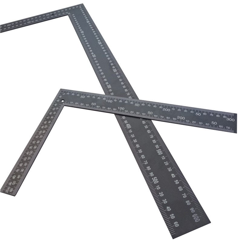 Ορθογώνιος χάρακας, Ανοξείδωτο ατσάλι, 400×600 mm, Διαβάθμιση 0,1, Ακρίβεια μέτρησης 0,1, Μοντέλο 001