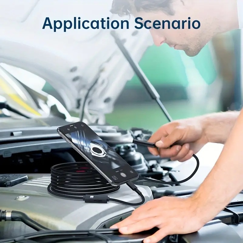 HD306 Industrijski endoskop, 8 mm promjer sonde, radna duljina 1000 mm, IP67 vodootpornost, 2MP rezolucija, 8 LED dioda