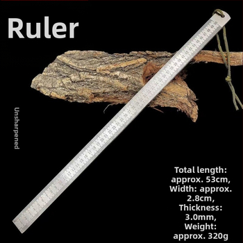 Мултифункционален метален измервателен прът за автомобил – ръчно изработен, неръждаема стомана, закалена кована стомана, самозащита