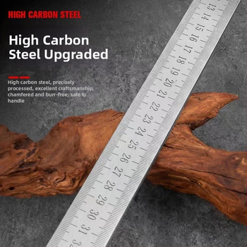 Мултифункционален метален измервателен прът за автомобил – ръчно изработен, неръждаема стомана, закалена кована стомана, самозащита