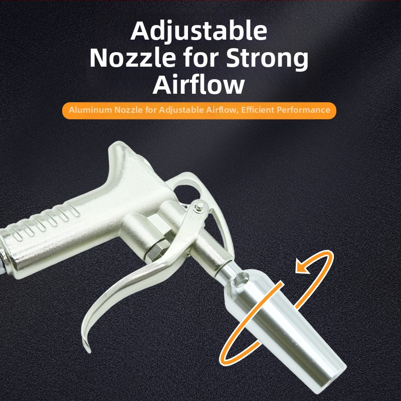 Пистолет за духане на прах, високо налягане, къс накрайник, пневматичен, голям поток