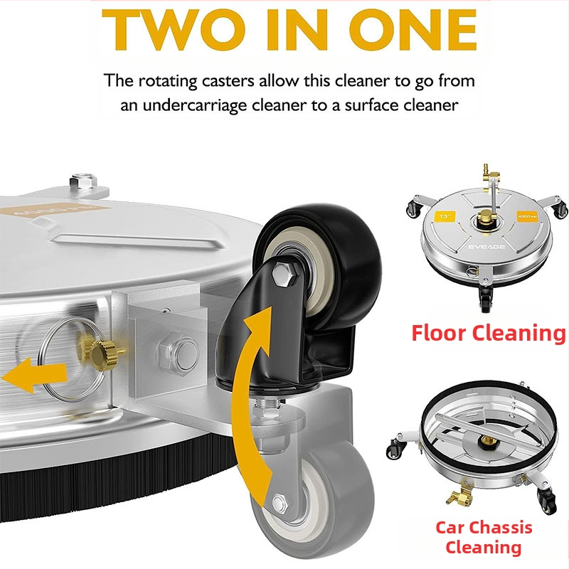 Yingxin Xinli високонапорен чистач за шаси и под, неръждаема стомана, 2-в-1 регулируем