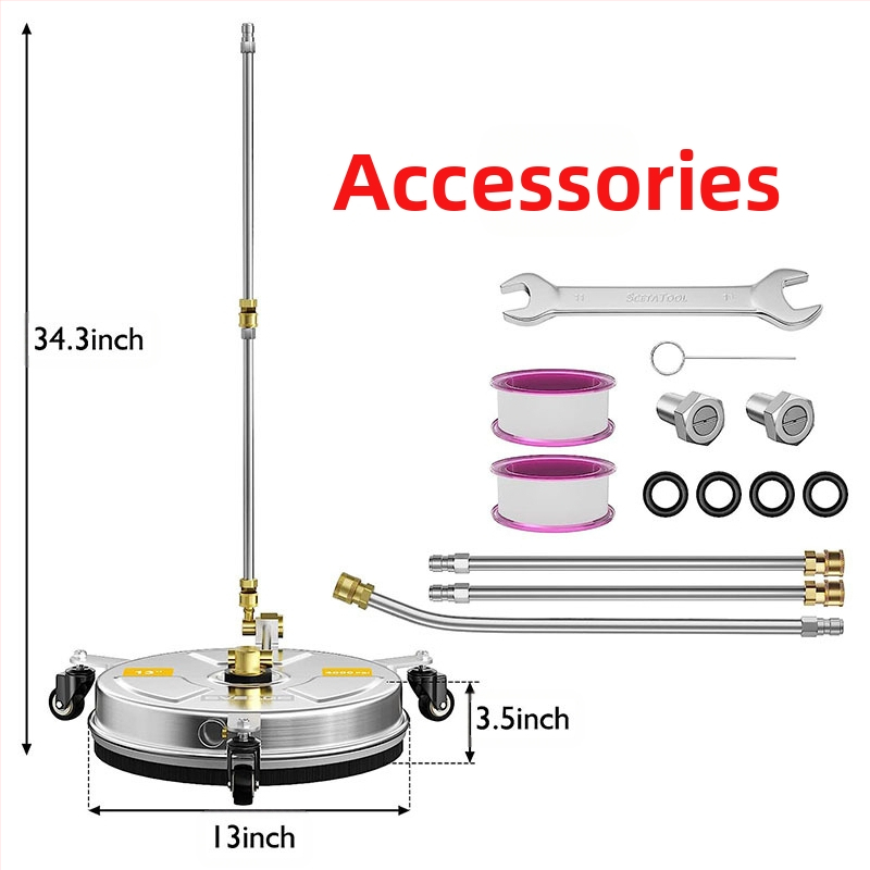 Yingxin Xinli високонапорен чистач за шаси и под, неръждаема стомана, 2-в-1 регулируем