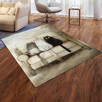 Pătură de canapea din poliester velur, imprimeu digital cu desen animat, personalizabilă, potrivită pentru orice sezon