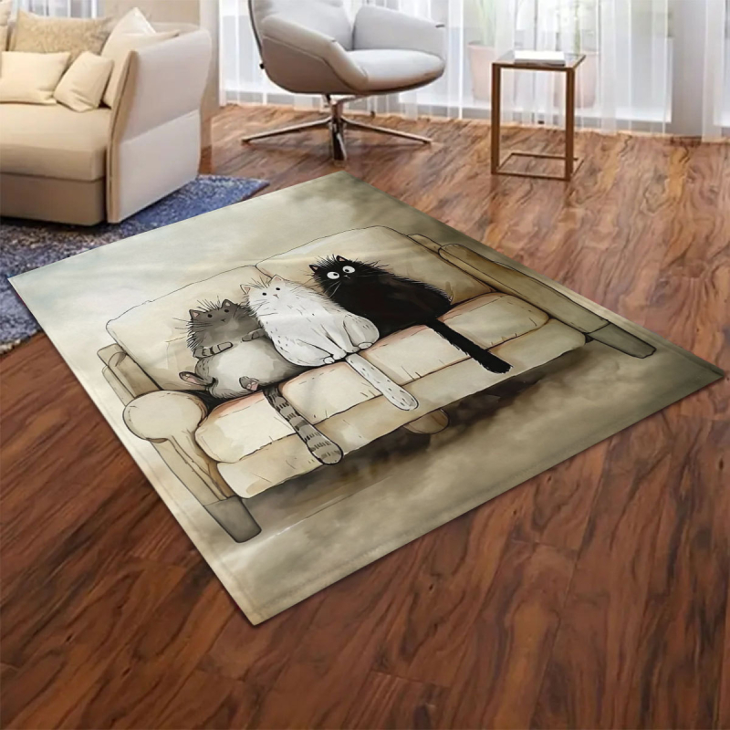 Pătură de canapea din poliester velur, imprimeu digital cu desen animat, personalizabilă, potrivită pentru orice sezon