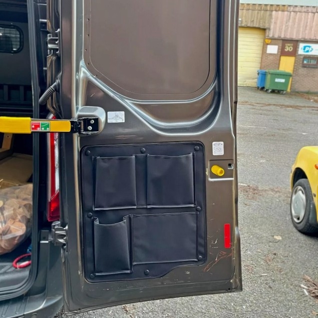 Organizator de depozitare pentru Ford Transit Custom Barn Door – Scule, Camper, Organizator de vehicul rezistent la praf
