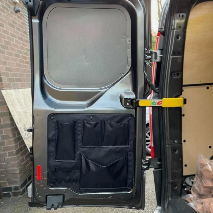 Organizator de depozitare pentru Ford Transit Custom Barn Door – Scule, Camper, Organizator de vehicul rezistent la praf