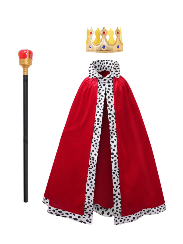 Vaikų Helovyno kostiumas: apsiaustas su karaliaus/princo tema šventinei vakarienei ir pasirodymui (Lane prekė • Ruduo 2024)