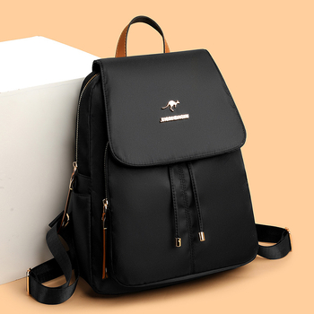 Ženski ruksak od Oxford platna, gradski minimalistički dizajn, zatvarač, unutarnji džepovi: džep s zatvaračem, džep za mobitel, džep za osobnu iskaznicu, proljeće 2025, vodootporan i otporan na habanje