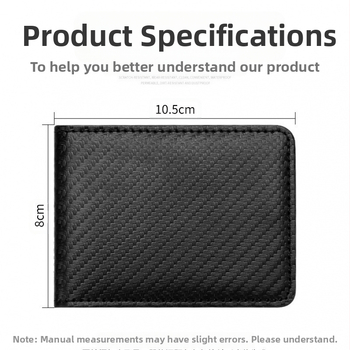 Θήκη άδειας οδήγησης με μοτίβο ανθρακονημάτων, υπερλεπτή, διπλής λειτουργίας θήκη καρτών, μοντέλο 1962-8