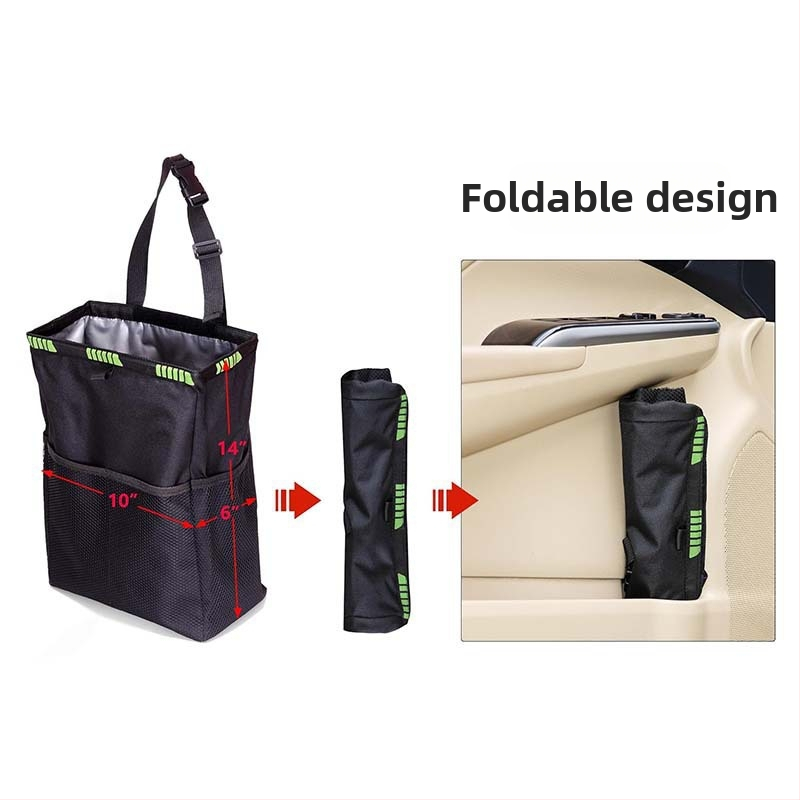 Visiaca taška na odpadky do auta, skladacia a prenosná, kompozitný materiál (Starry Sky)