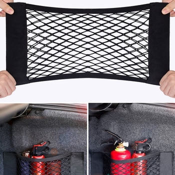 Velcro ar dubultslāņa bagāžnieka tīkla soma, karājama, universāla auto, izturīga pret spiedienu