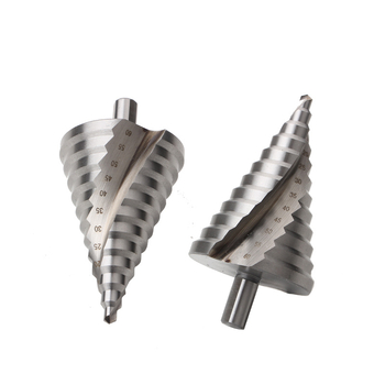 Стъпково свредло със спирални канали, пагода стил, модел 4241, триъгълен хвостовик, HSS, обща дължина 110 мм, 86° ъгъл на върха