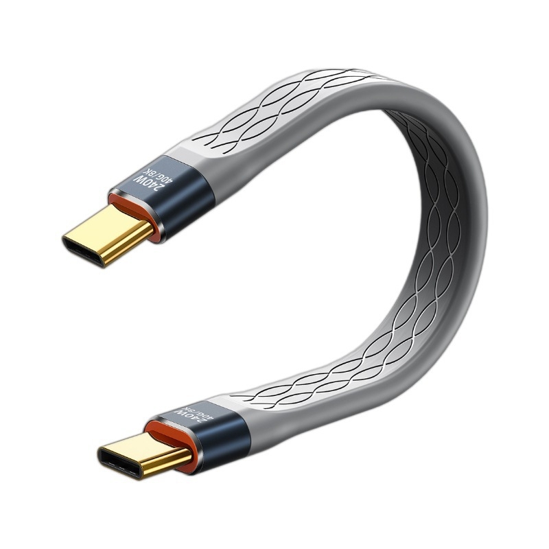 USB4 USB-C кабел за данни, с едно гнездо, бързо зареждане, 40Gbps, TPE материал (40Gbps, USB-C, едно гнездо, бързо зареждане, TPE)