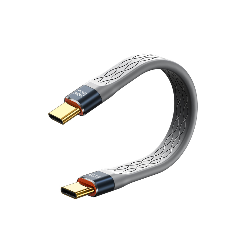 USB4 USB-C кабел за данни, с едно гнездо, бързо зареждане, 40Gbps, TPE материал (40Gbps, USB-C, едно гнездо, бързо зареждане, TPE)
