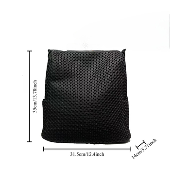 Unisex mrežasti ruksak velike kapacitete, gradski minimalistički stil, najlon materijal, zatvaranje pomoću zatvarača, unutarnja džep sa zatvaračem