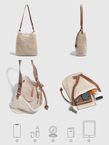 Női PU anyagú, válltáska stílusú, vödör alakú, mágneszár, belső cipzáros zseb, poliészter bélés — 2025 tavasz