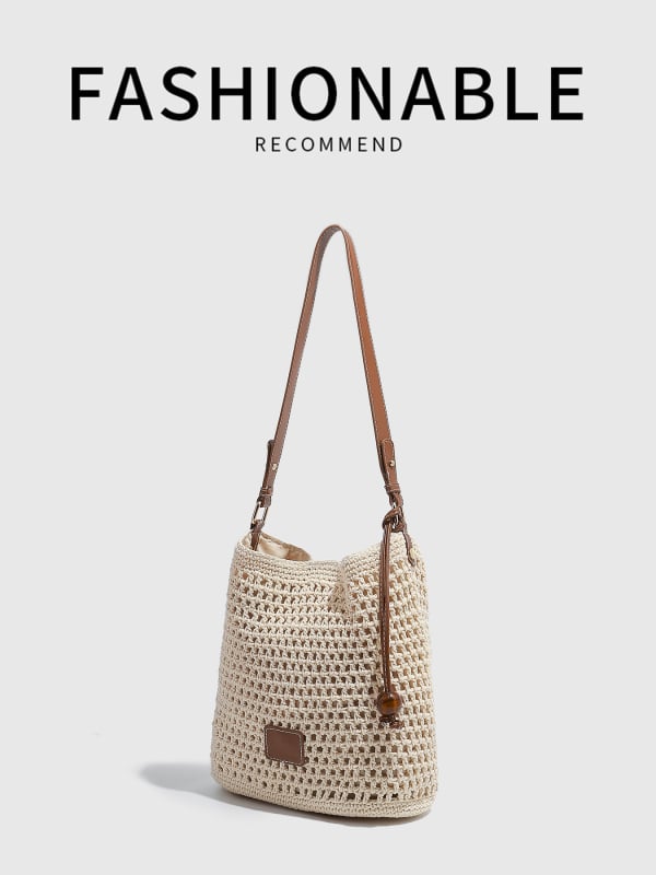 Női PU anyagú, válltáska stílusú, vödör alakú, mágneszár, belső cipzáros zseb, poliészter bélés — 2025 tavasz