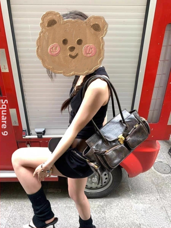 PU taška s mestským trendom, horizontálna štvorcová forma, zámok na uzáver, vnútorná kapsa na mobilný telefón, polyesterová podšívka