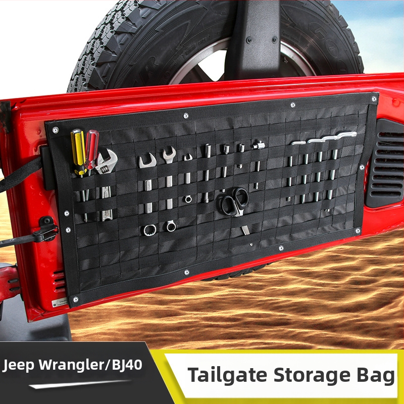Bagāžnieka aizmugures organizators Jeep Wrangler un BJ40 Plus, izturīgs pret saspiest, ar logotipa drukas iespēju