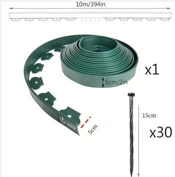 Peizažo izoliacijos juosta, šaknų barjeras, perdirbtas plastikas, sodo buferinė zona, Prekė: Kita