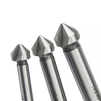 Чамфъринг нож с три леза от неръждаема стомана за 90° ъгъл, довършване и разширяване на отвори