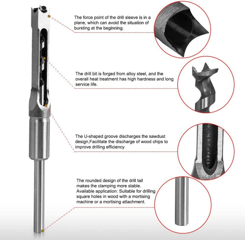 Квадратно свредло за квадратни отвори