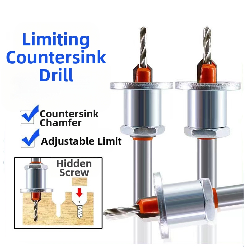 Дърводелско сплавно стъпково свредло с конусно дупчене и потапяща глава за винтове