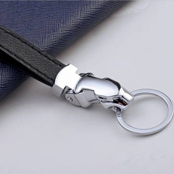 Leopardų galvos metalinis raktų pakabukas – unisex automobilių raktų pakabukas su graviruotu logotipu, pritaikomas, atskira pakuotė