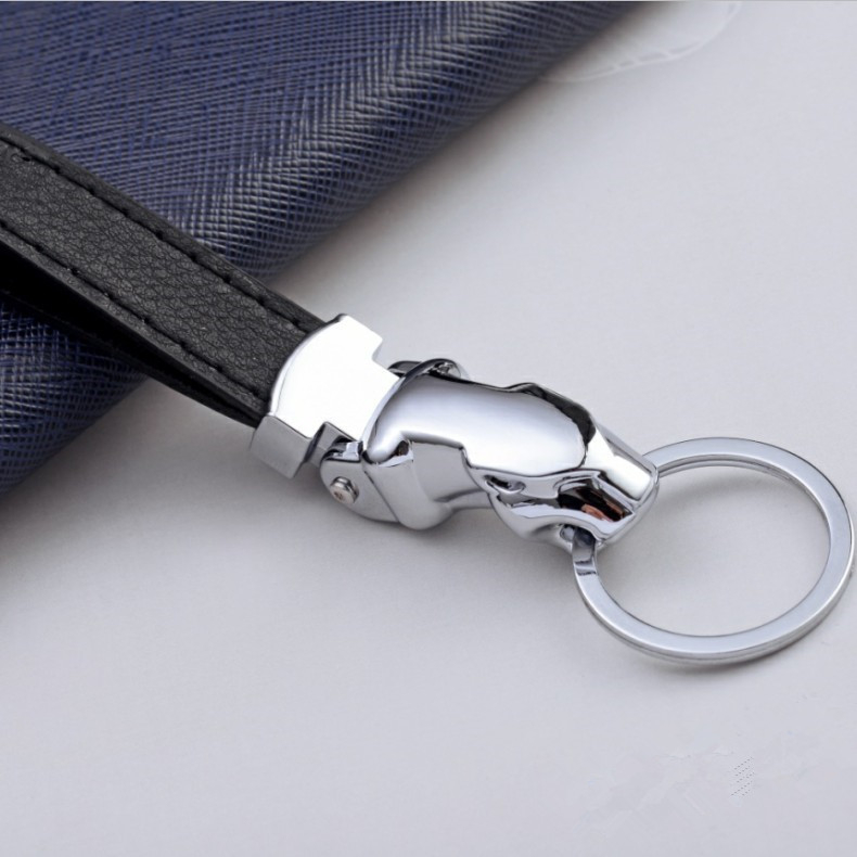 Leopardų galvos metalinis raktų pakabukas – unisex automobilių raktų pakabukas su graviruotu logotipu, pritaikomas, atskira pakuotė