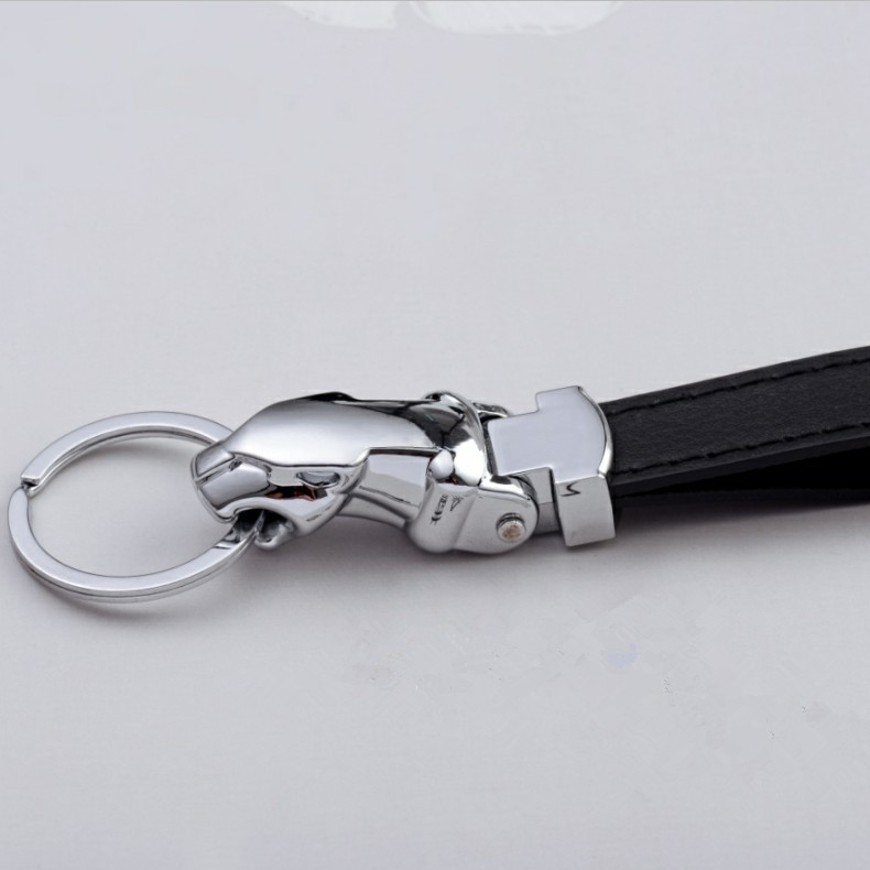 Leopardų galvos metalinis raktų pakabukas – unisex automobilių raktų pakabukas su graviruotu logotipu, pritaikomas, atskira pakuotė