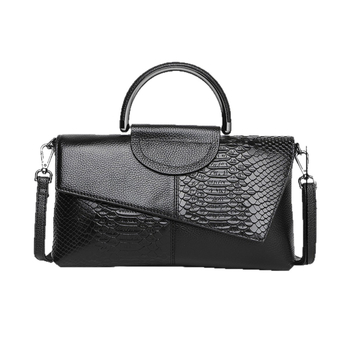 Τσάντα clutch από PU με σχέδιο κροκοδειλικού δέρματος, οριζόντια τετράγωνη μορφή, με φερμουάρ άνοιγμα, εσωτερικές τσέπες: τσέπη με φερμουάρ και θήκη για κινητό