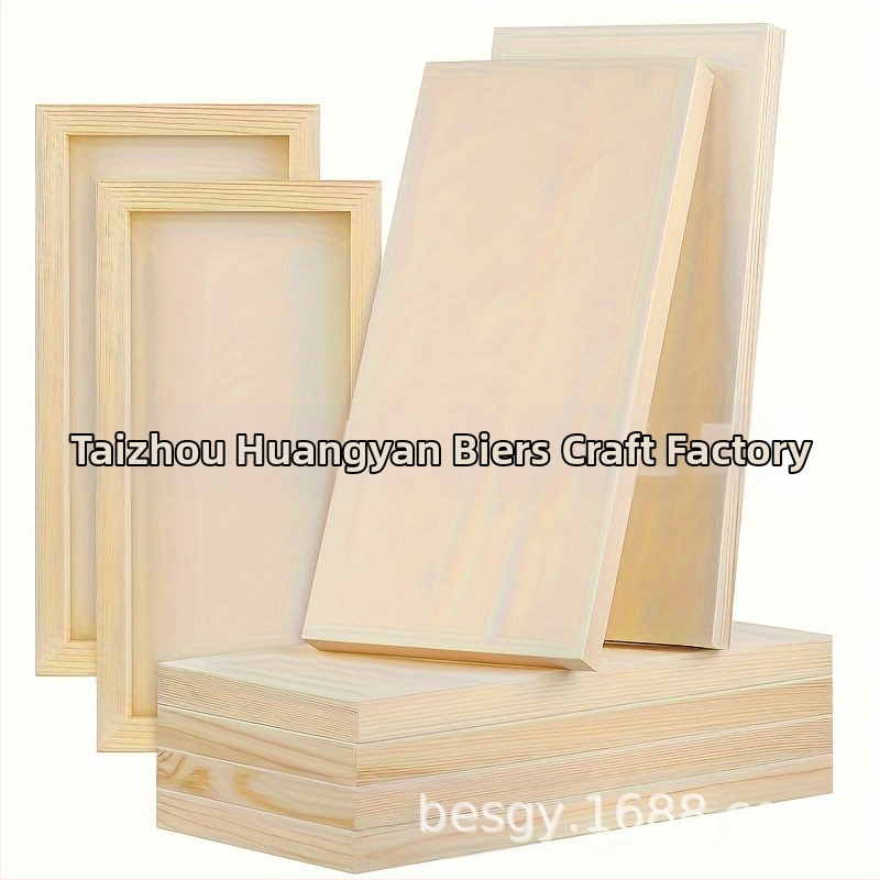 Sada štyroch drevených panelov na maľovanie – borové drevo, pastorálny štýl