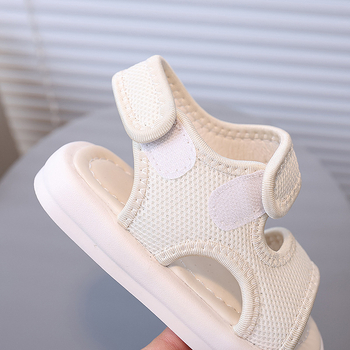 Unisex παιδικά θαλάσσια σανδάλια σε κορεατικό στυλ, με υφασμάτινο επάνω μέρος, PVC σόλα και κλείσιμο Velcro