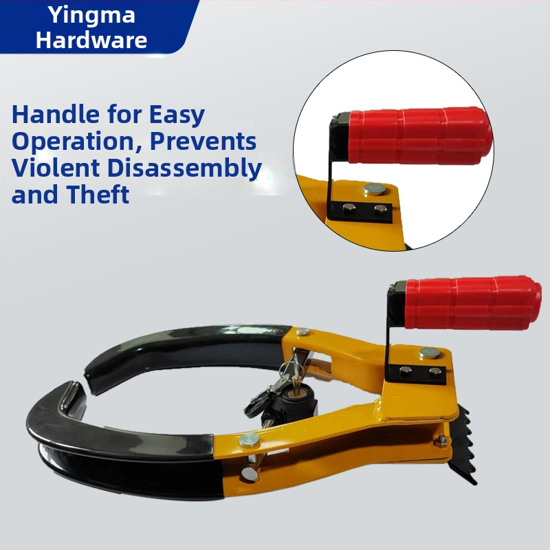 Ключалка за автомобилна гума с дръжка – модел Tire lock, цилиндър Plum Blossom, персонализируема, подходяща за гуми на автомобили