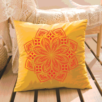 Mandala трафаретен шаблон за плочки, мебели и под от Rongyue Handmade, изработен от екологично чист пластмасов материал.